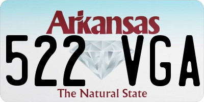 AR license plate 522VGA
