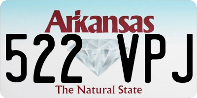 AR license plate 522VPJ