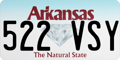 AR license plate 522VSY