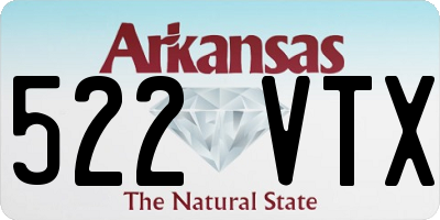 AR license plate 522VTX