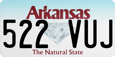 AR license plate 522VUJ