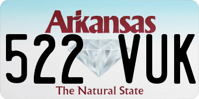 AR license plate 522VUK