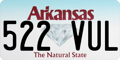 AR license plate 522VUL