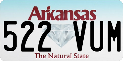 AR license plate 522VUM
