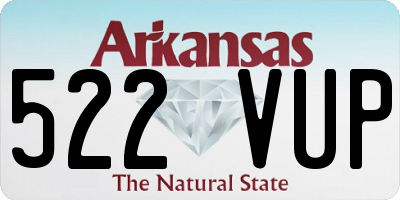 AR license plate 522VUP