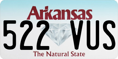 AR license plate 522VUS