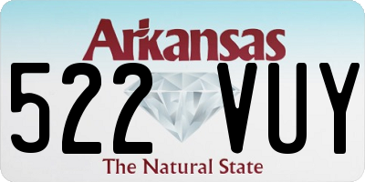 AR license plate 522VUY