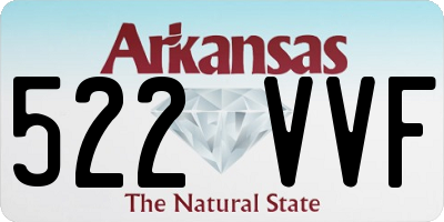 AR license plate 522VVF