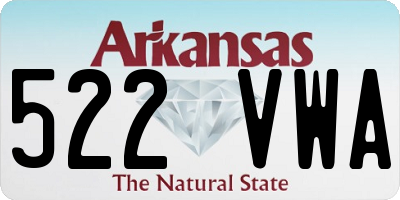 AR license plate 522VWA