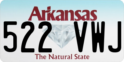 AR license plate 522VWJ