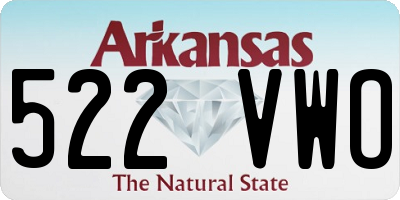 AR license plate 522VWO