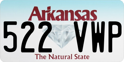 AR license plate 522VWP
