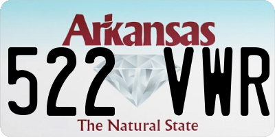 AR license plate 522VWR
