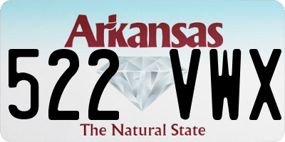 AR license plate 522VWX