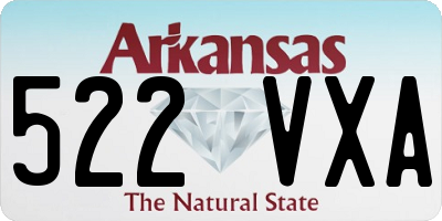 AR license plate 522VXA