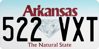 AR license plate 522VXT