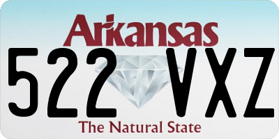 AR license plate 522VXZ