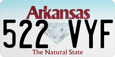 AR license plate 522VYF
