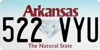 AR license plate 522VYU