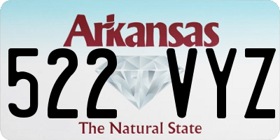 AR license plate 522VYZ