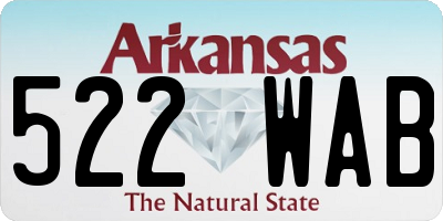 AR license plate 522WAB