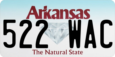 AR license plate 522WAC