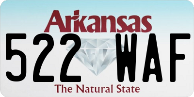 AR license plate 522WAF