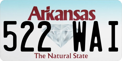 AR license plate 522WAI