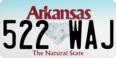AR license plate 522WAJ