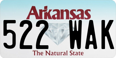 AR license plate 522WAK