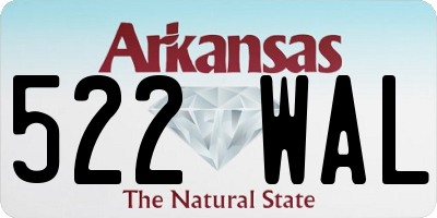 AR license plate 522WAL