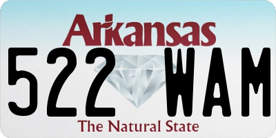 AR license plate 522WAM