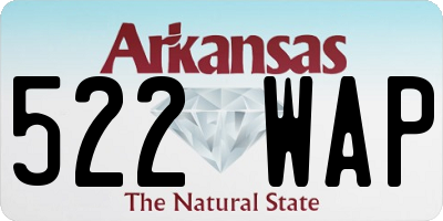 AR license plate 522WAP