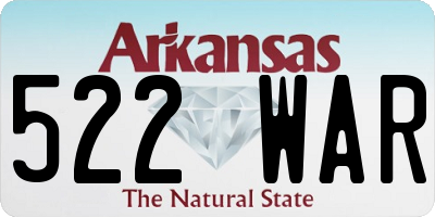 AR license plate 522WAR