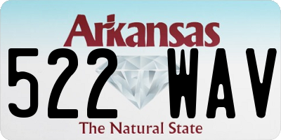 AR license plate 522WAV