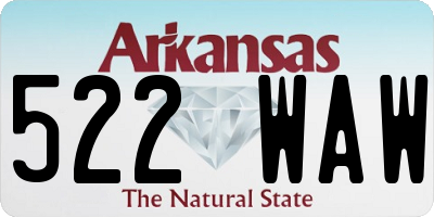 AR license plate 522WAW