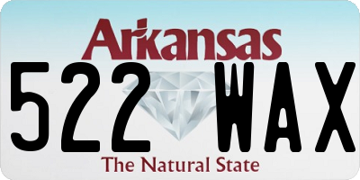 AR license plate 522WAX