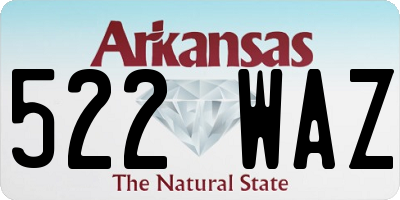 AR license plate 522WAZ