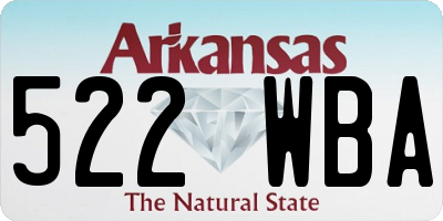 AR license plate 522WBA