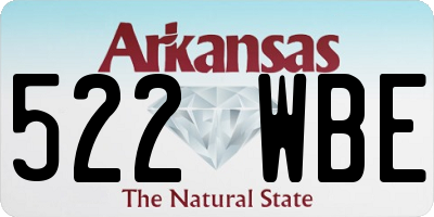 AR license plate 522WBE