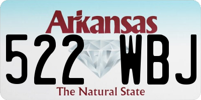 AR license plate 522WBJ