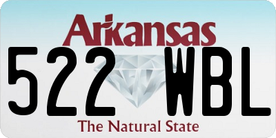 AR license plate 522WBL