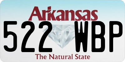 AR license plate 522WBP