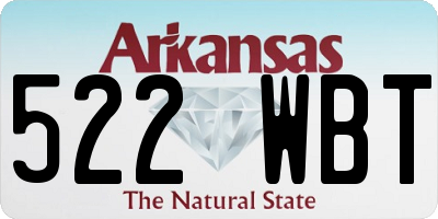 AR license plate 522WBT