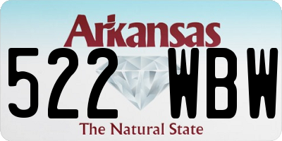 AR license plate 522WBW