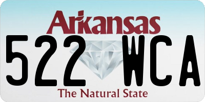 AR license plate 522WCA
