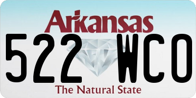 AR license plate 522WCO