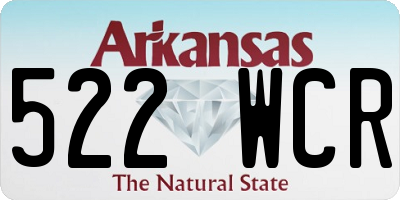 AR license plate 522WCR