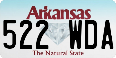 AR license plate 522WDA