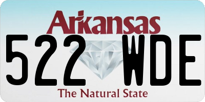 AR license plate 522WDE